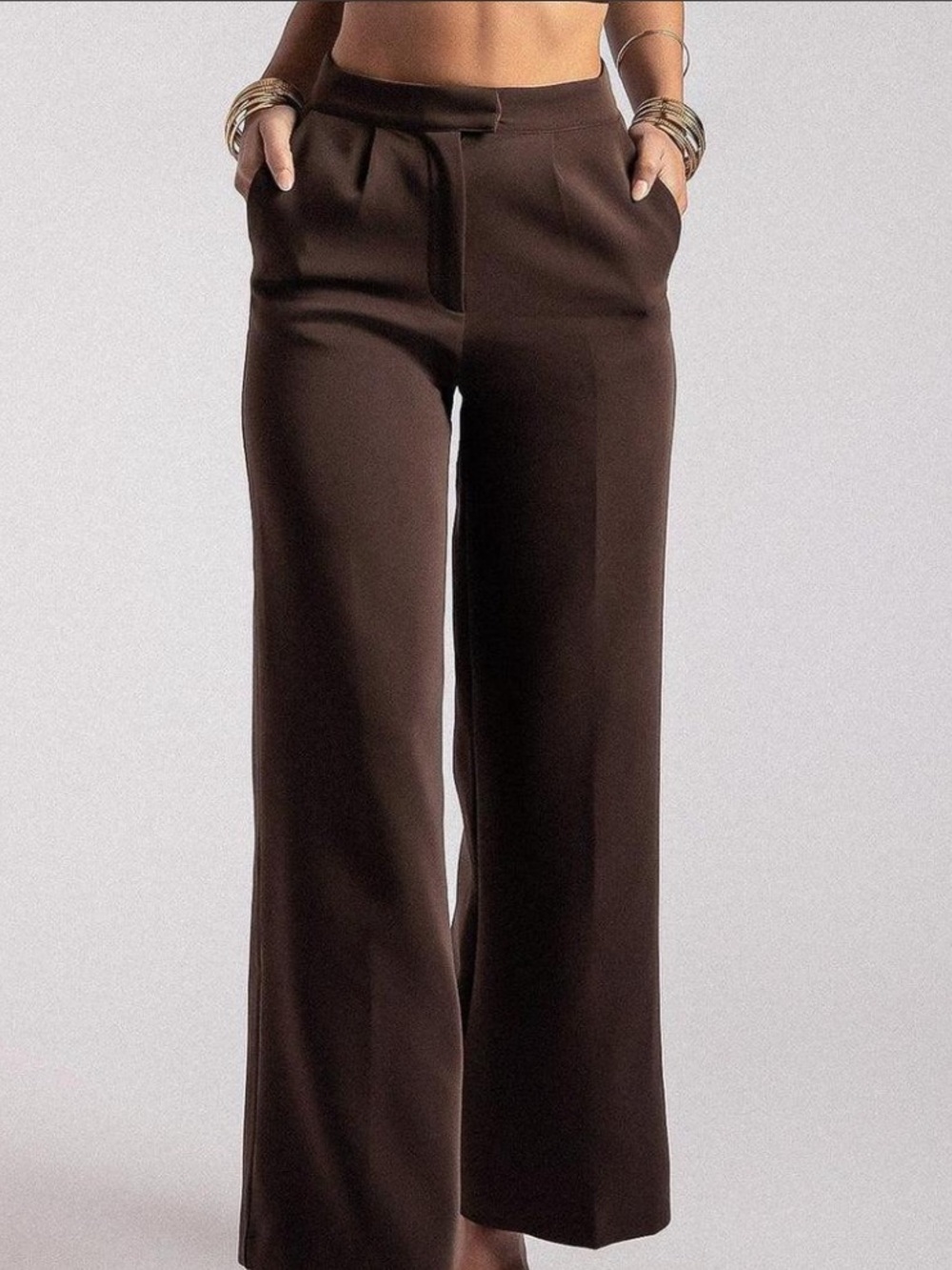 NWT Meshki Sofia Straight Leg Pant Brown